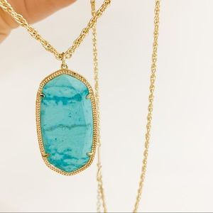 Kendra Scott Turquoise Long Pendant Necklace
